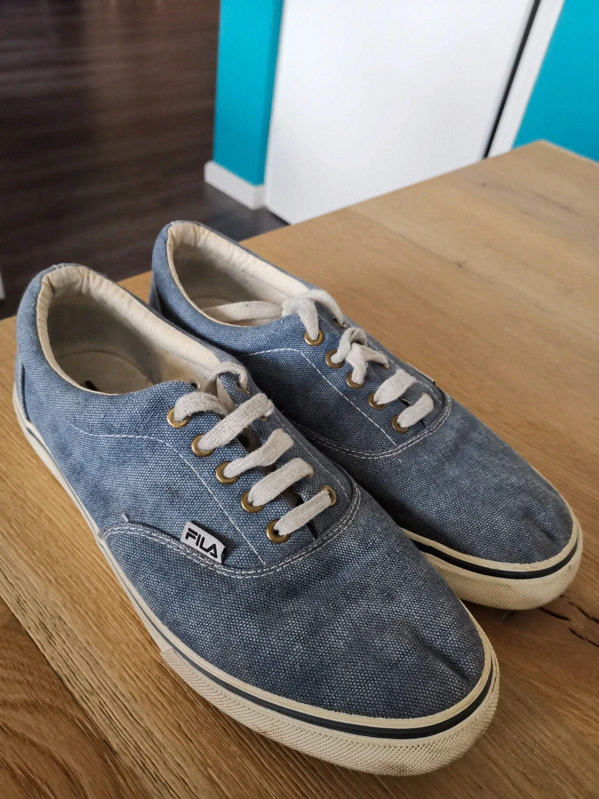 Fila Denim blauwe canvas sneakers Vinted