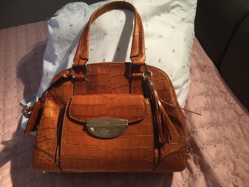 Sac sales croco camel