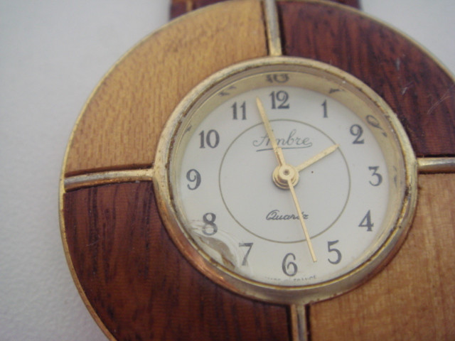 montre ancienne Ambre lunette en bois diam tre 3 5 cm Vinted