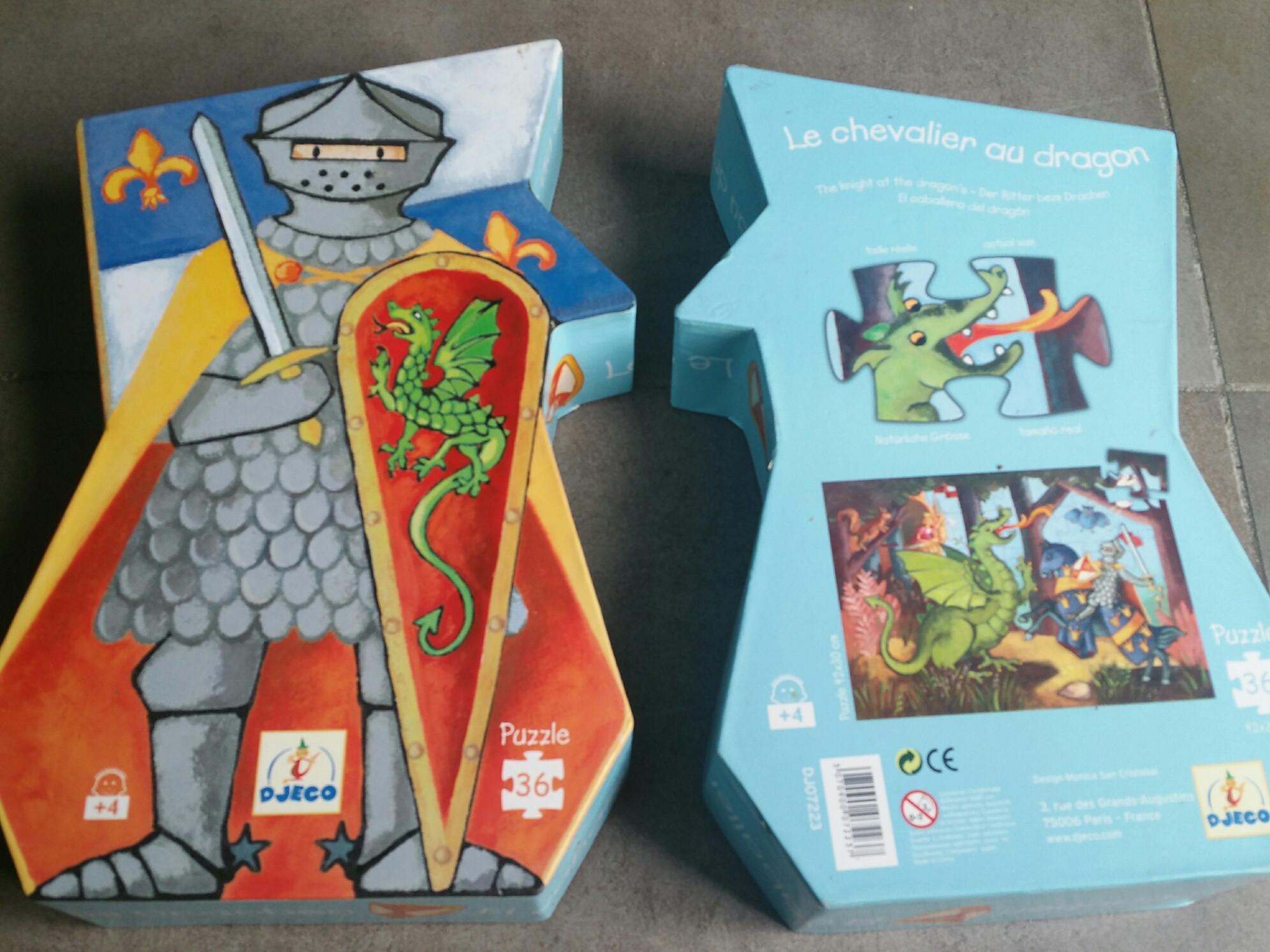 Puzzle Djeco Chevalier et dragon pour enfants dès 4 ans