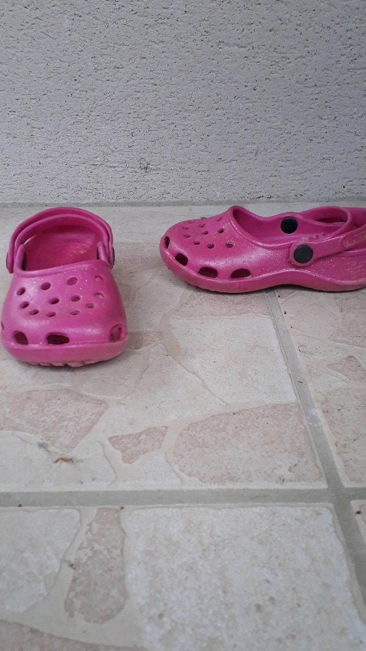 Crocs rose paillettes Vinted