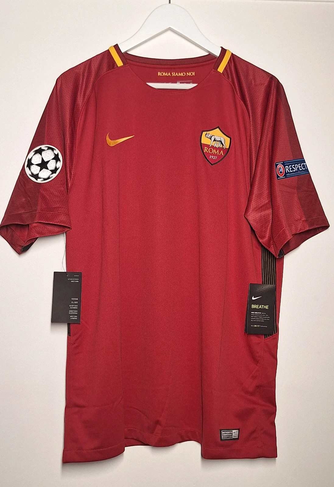 Maglia Shirt As Roma Nike Originale Champions League De Rossi 16 Vinted