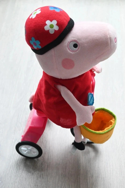 Peppa pig cycling plush sale toy