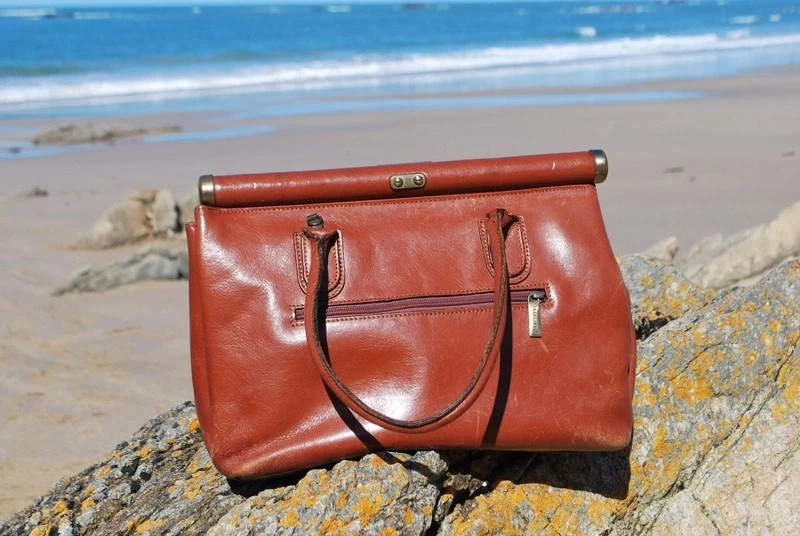 Vintage Large Leather Bag Brown Leather Bag Francinel Paris Brand Tan Leather Handbag 1980 s Vinted