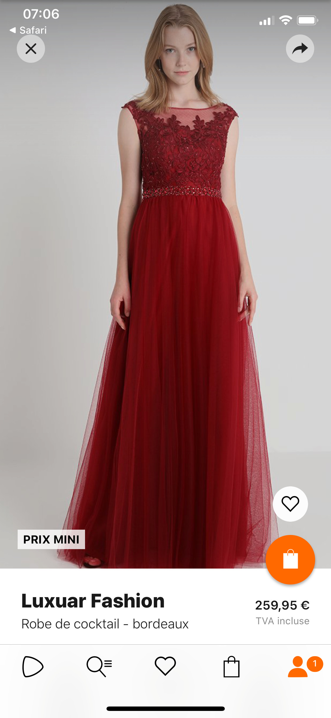 Robe de soiree bordeaux quasi neuve luxuar fashion Vinted