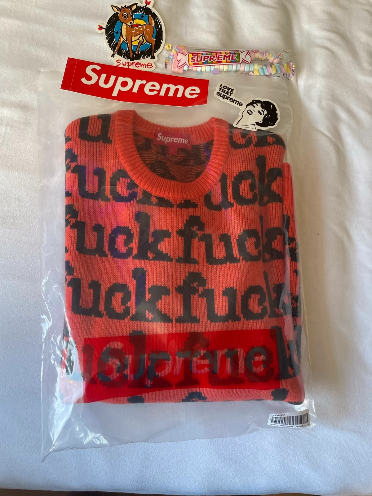 Supreme Fuck Sweater Orange SS/22 L | Vinted