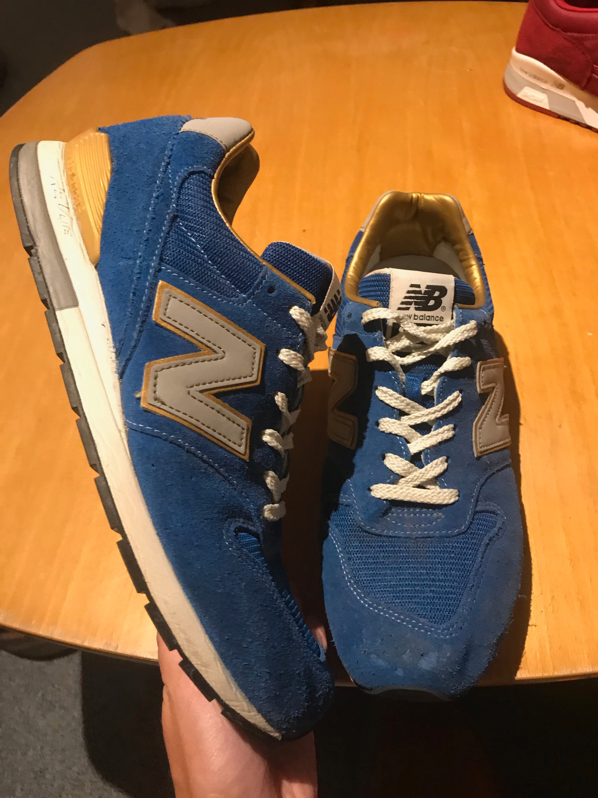 New balance 996 cheap azul y dorado