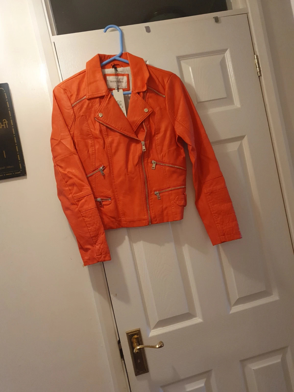 Orange jacket river island shop