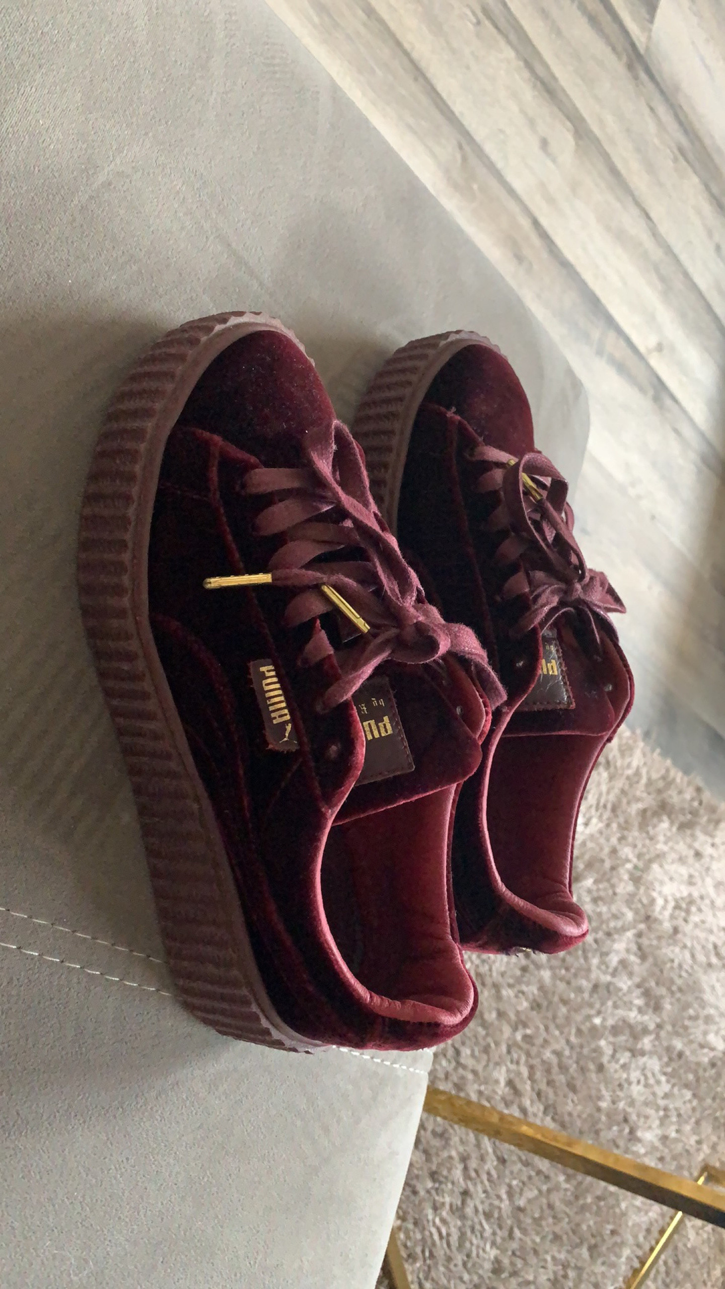 Puma Creepers Fenty Rihanna Samt Rot GroBe 38 5 Vinted