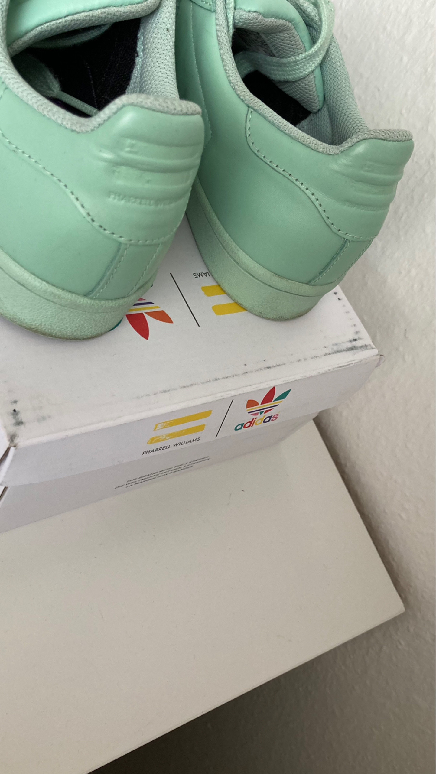 Adidas superstar cheap mint green