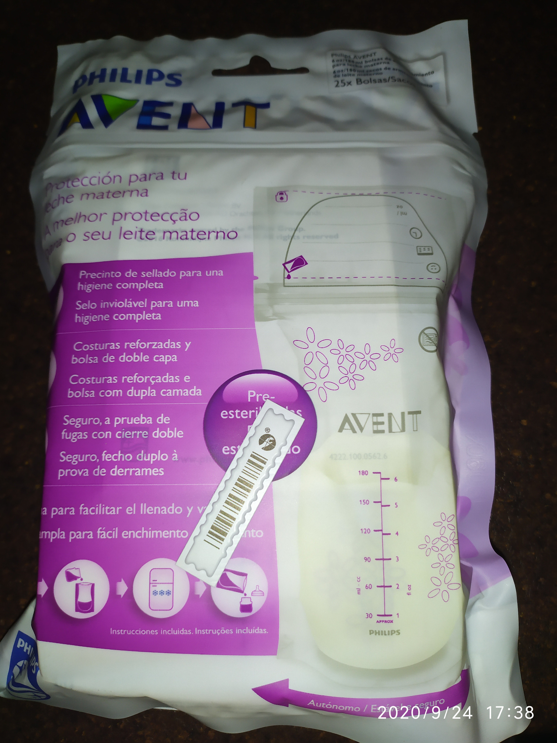 Sacs de conservation du lait maternel Philips Avent, 50 unités, 6