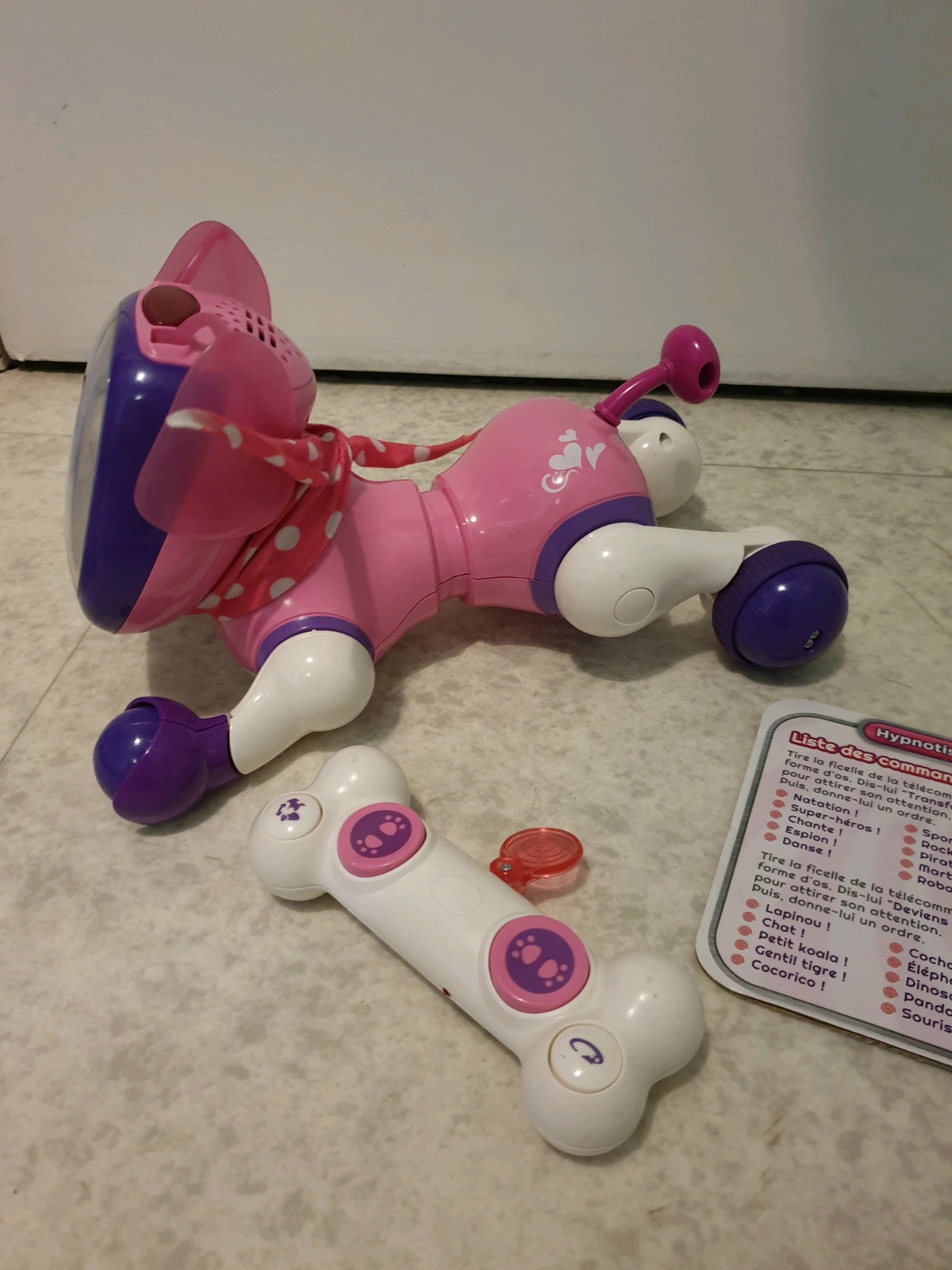 Chien interactif KidiDoggy Vtech Rose - Robot éducatif - Achat & prix