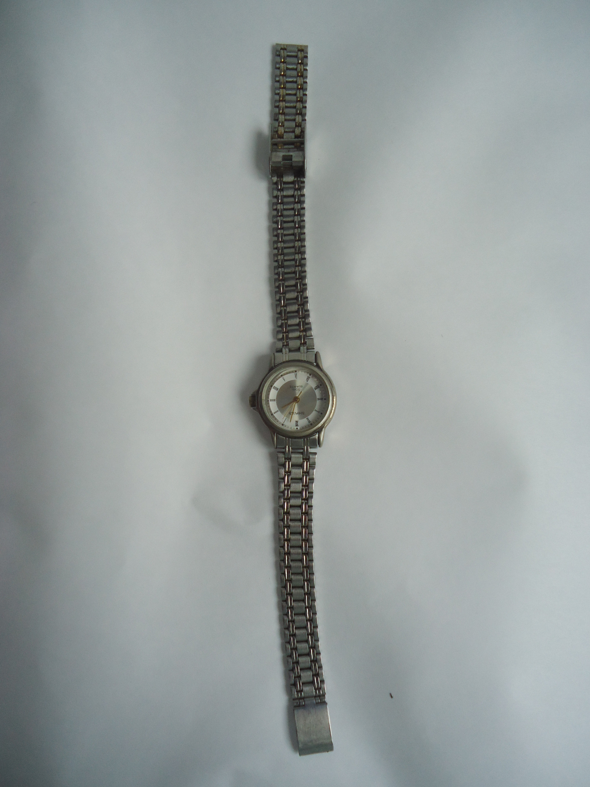 Montre femme Quartz 50 m tres Shivas en m tal argent e fonctionne