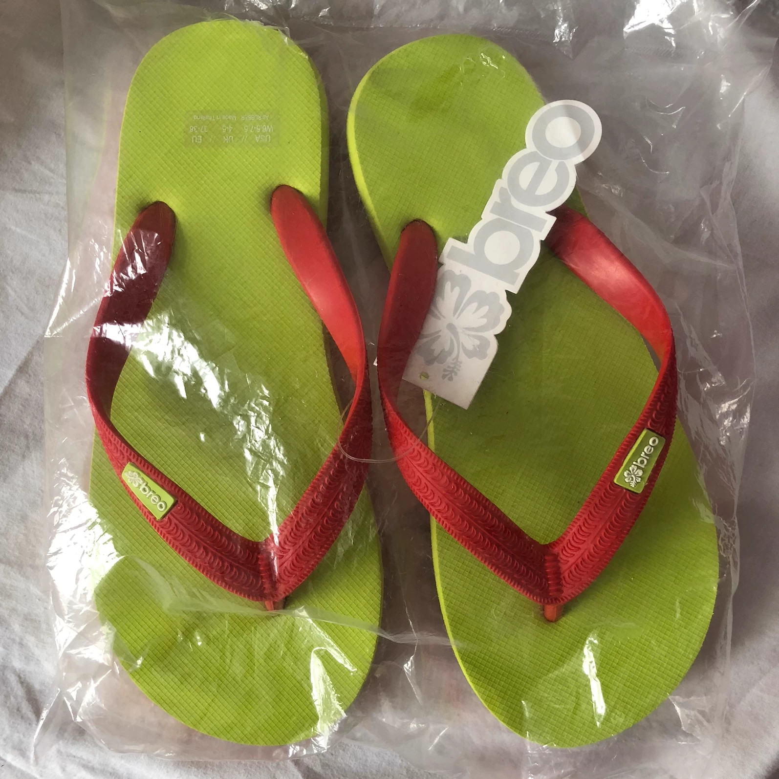 Lime green flip sales flops