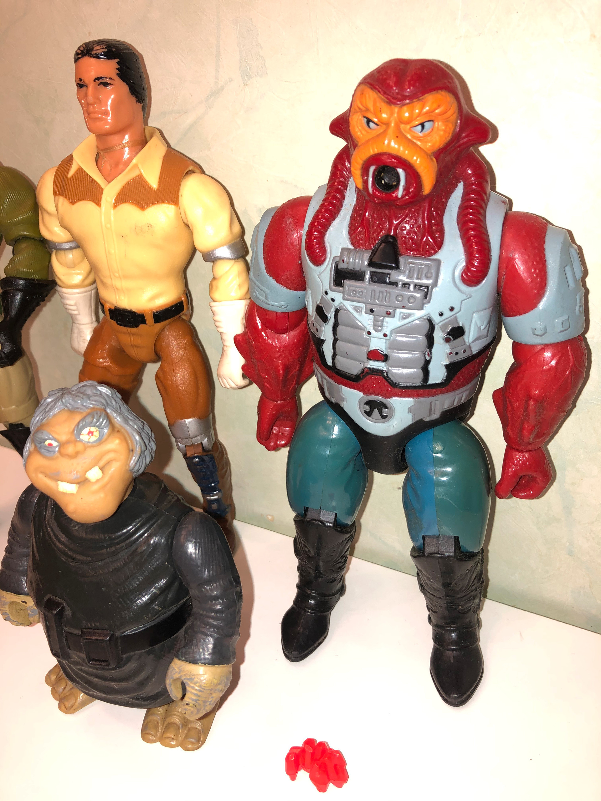 Lot 4 Figurines Bravestarr sand storm 8 vintage 1986 with accessory Mattel  1986