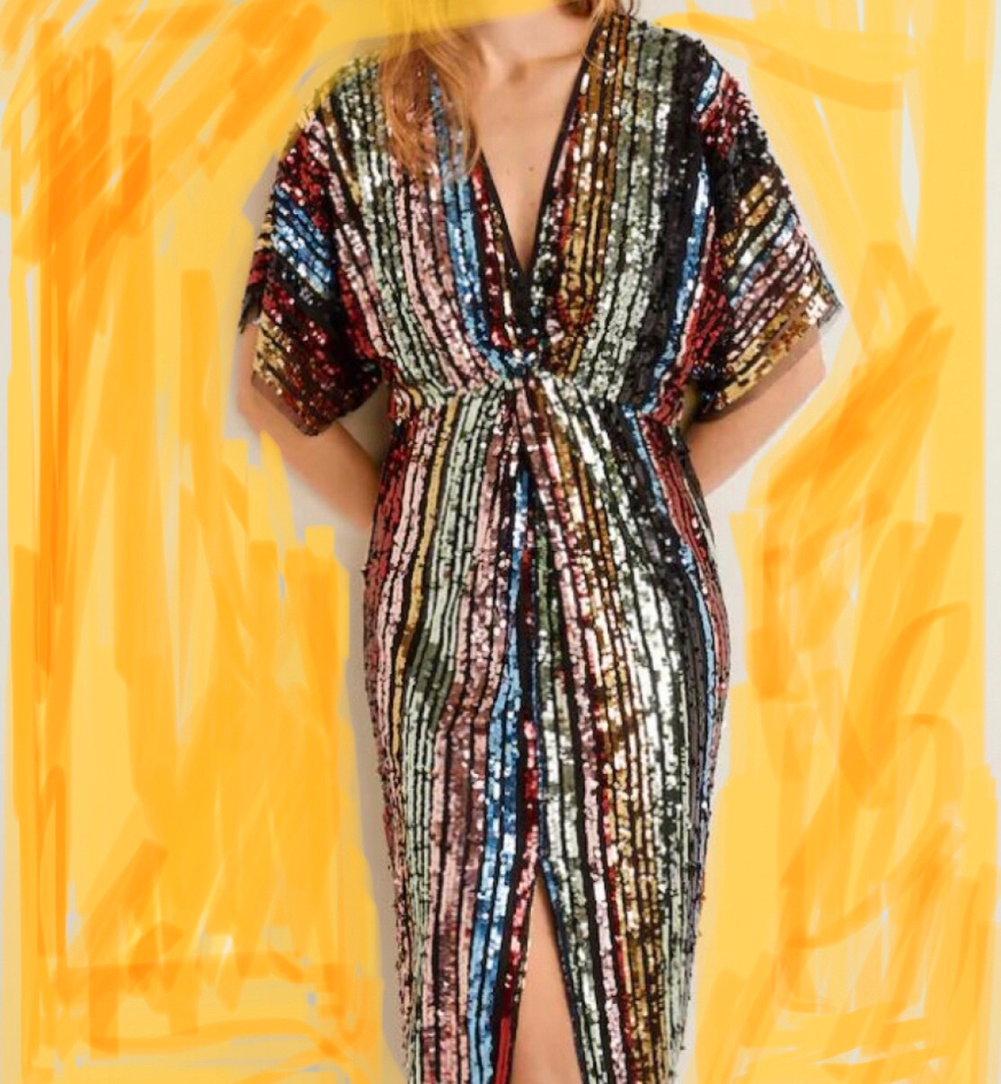 Robe Mango a sequins multicolore taille S