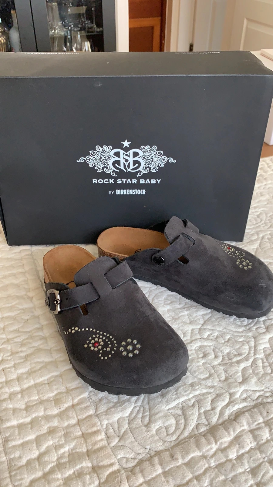 *RARE*Birkenstock “Rock Star Baby” Boston slides