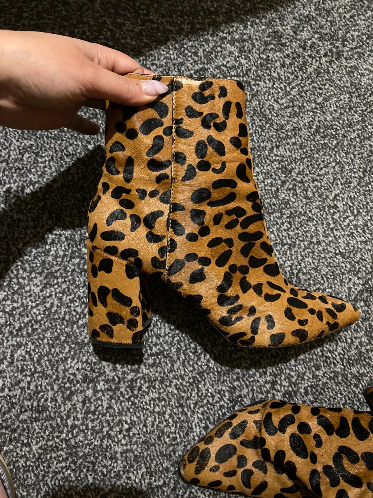 Leopard print hot sale ankle boots topshop