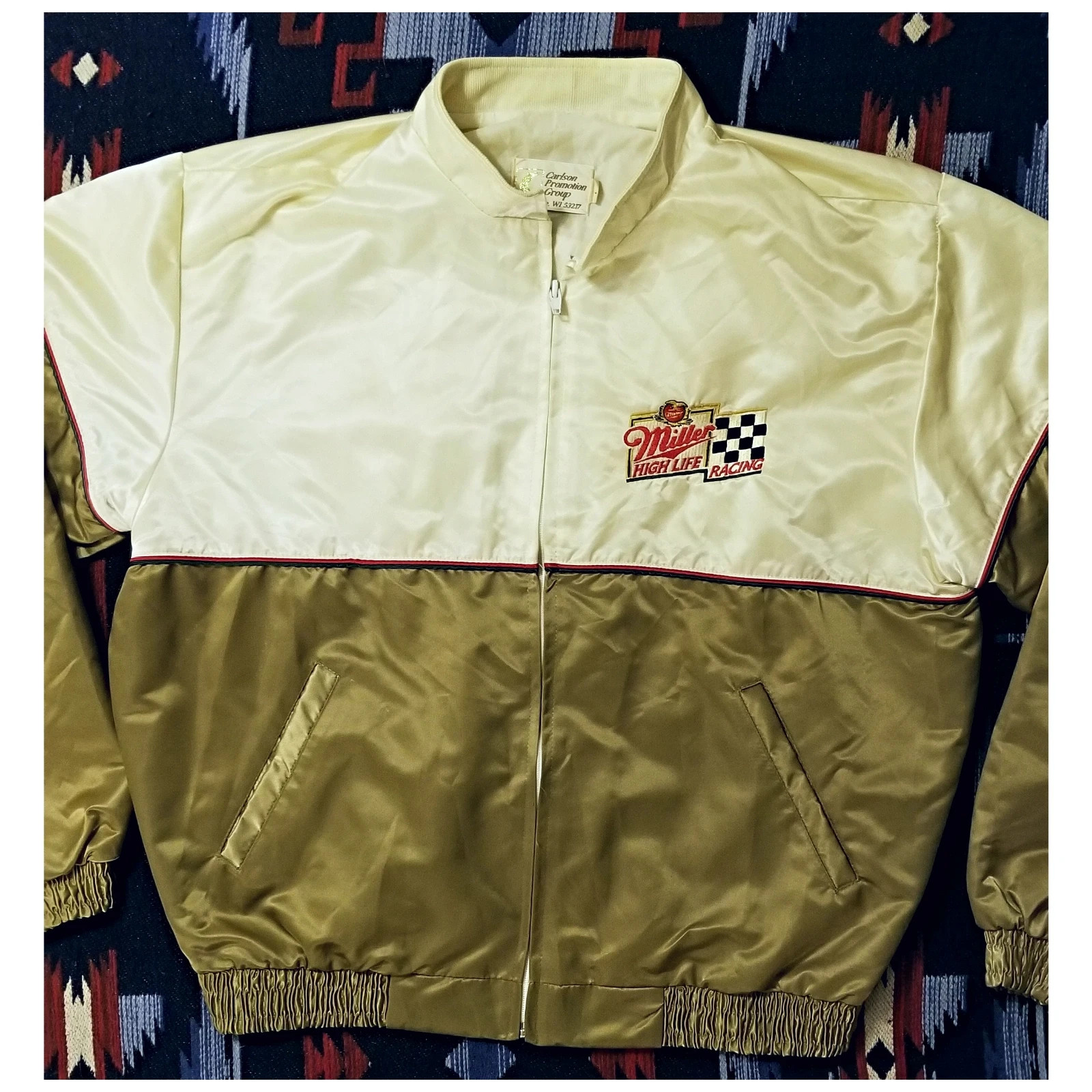 Vintage 1990's Miller High Life Racing Jacket- Men's Size Large