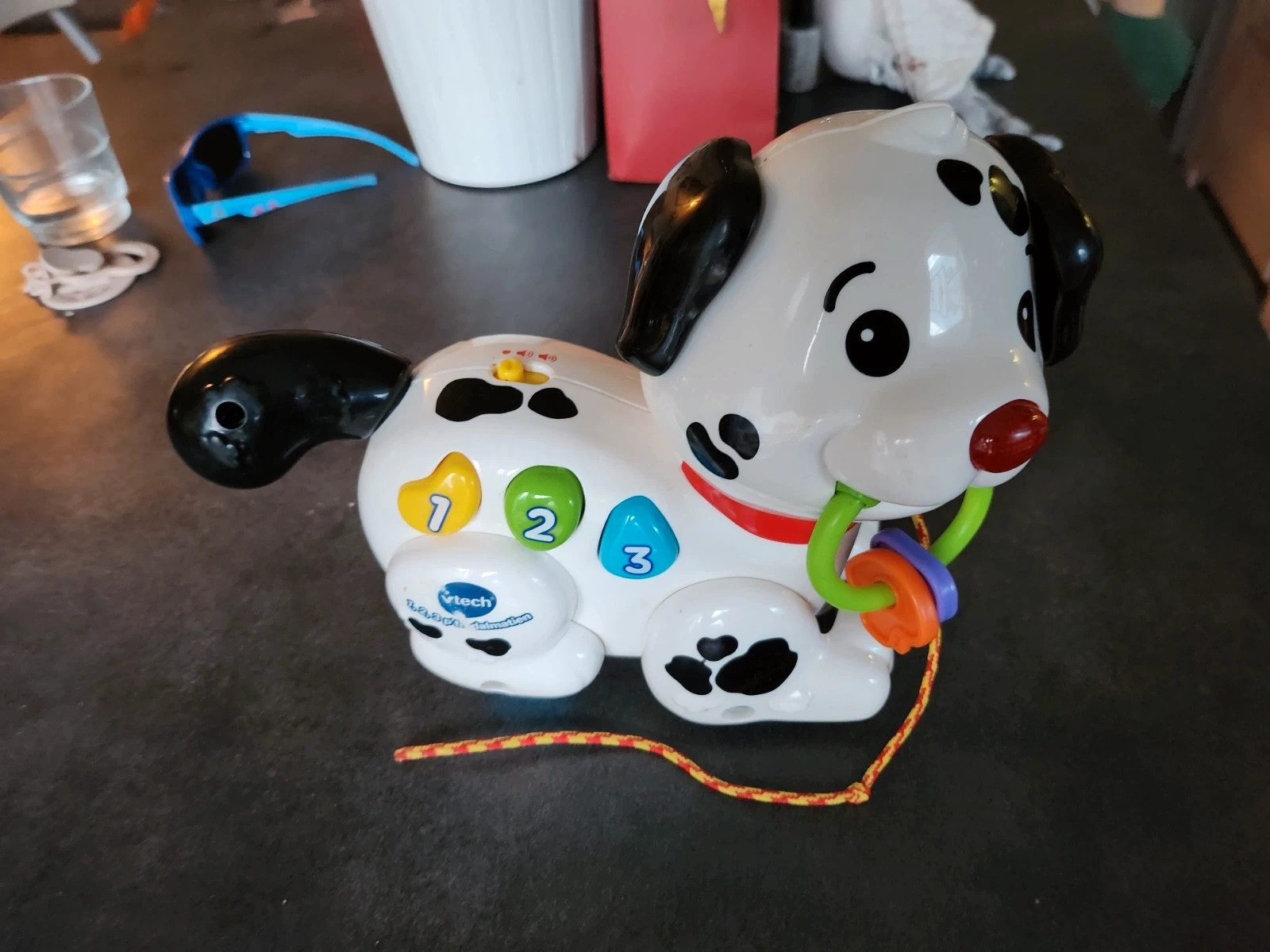 1,2,3 P'tit dalmatien chien jouet bébé tirer vtech musical