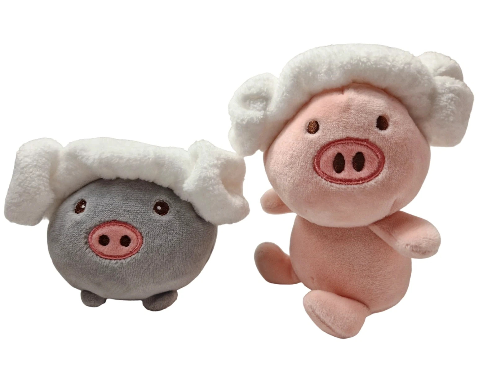 Peluche maialini Miniso rosa e grigio