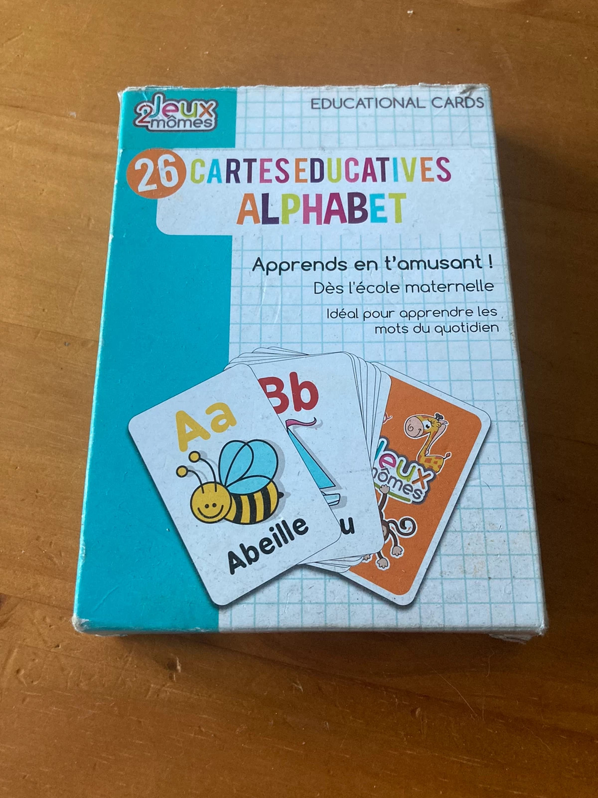 26 Cartes Éducatives Alphabet - Jeux 2 Mômes - neuf