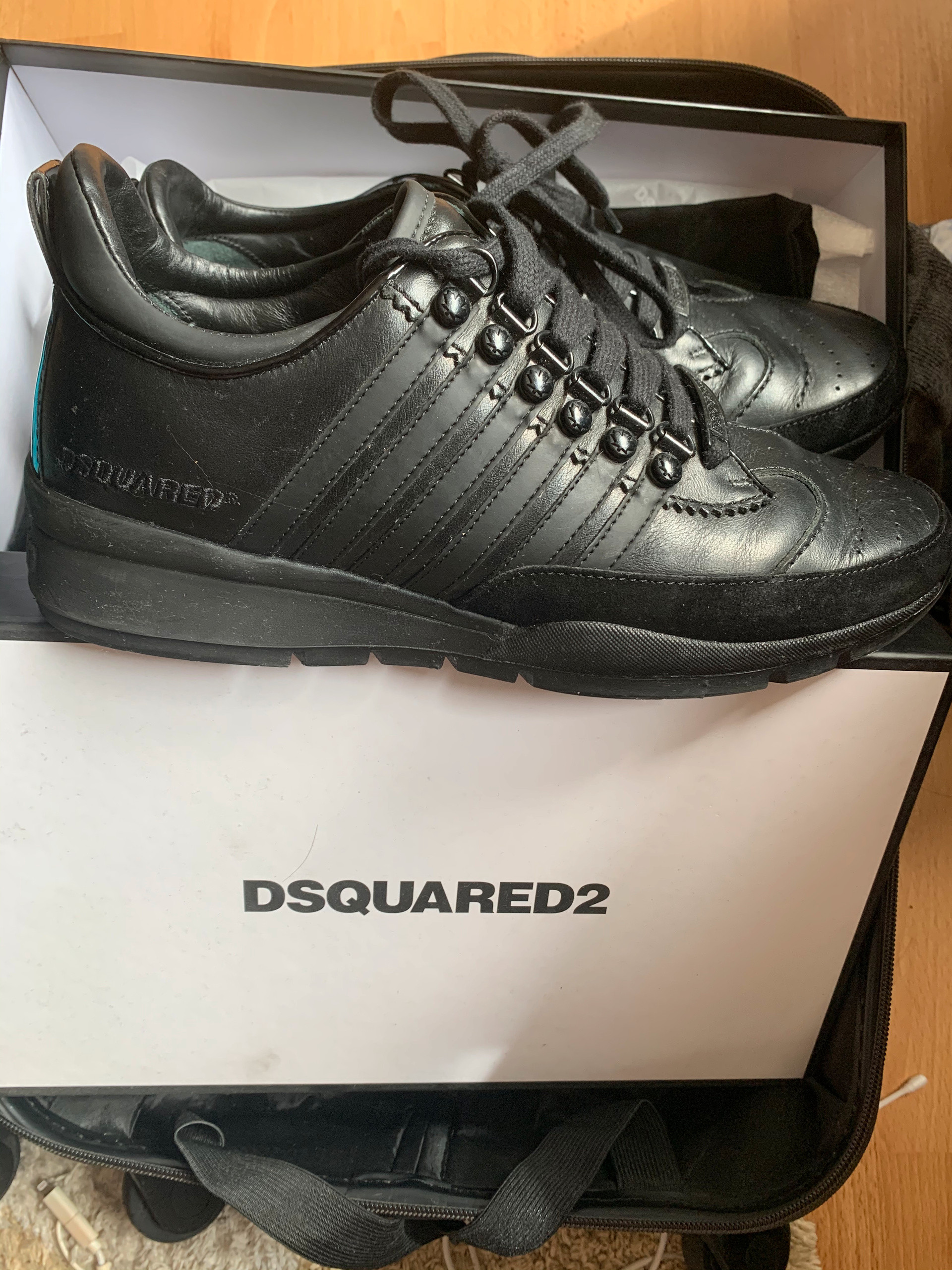 Black dsquared trainers shop