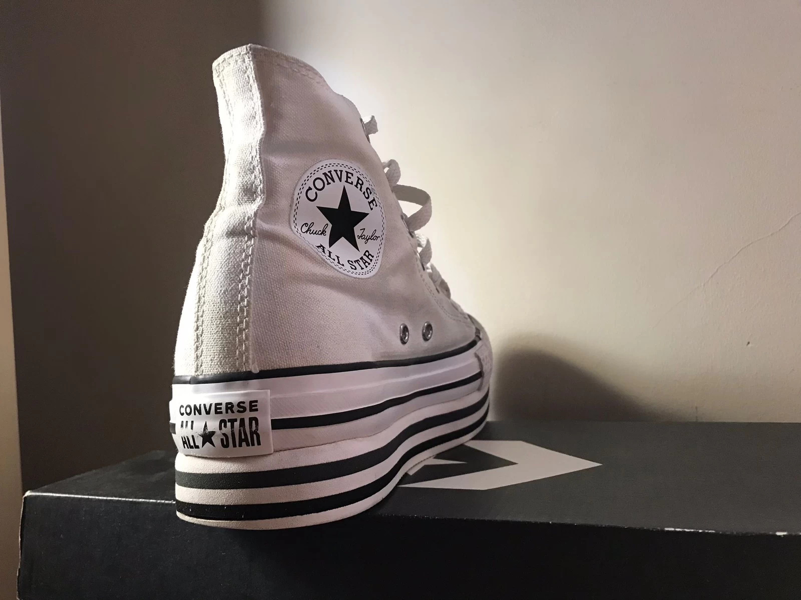 Converse blancas sale plataforma 38