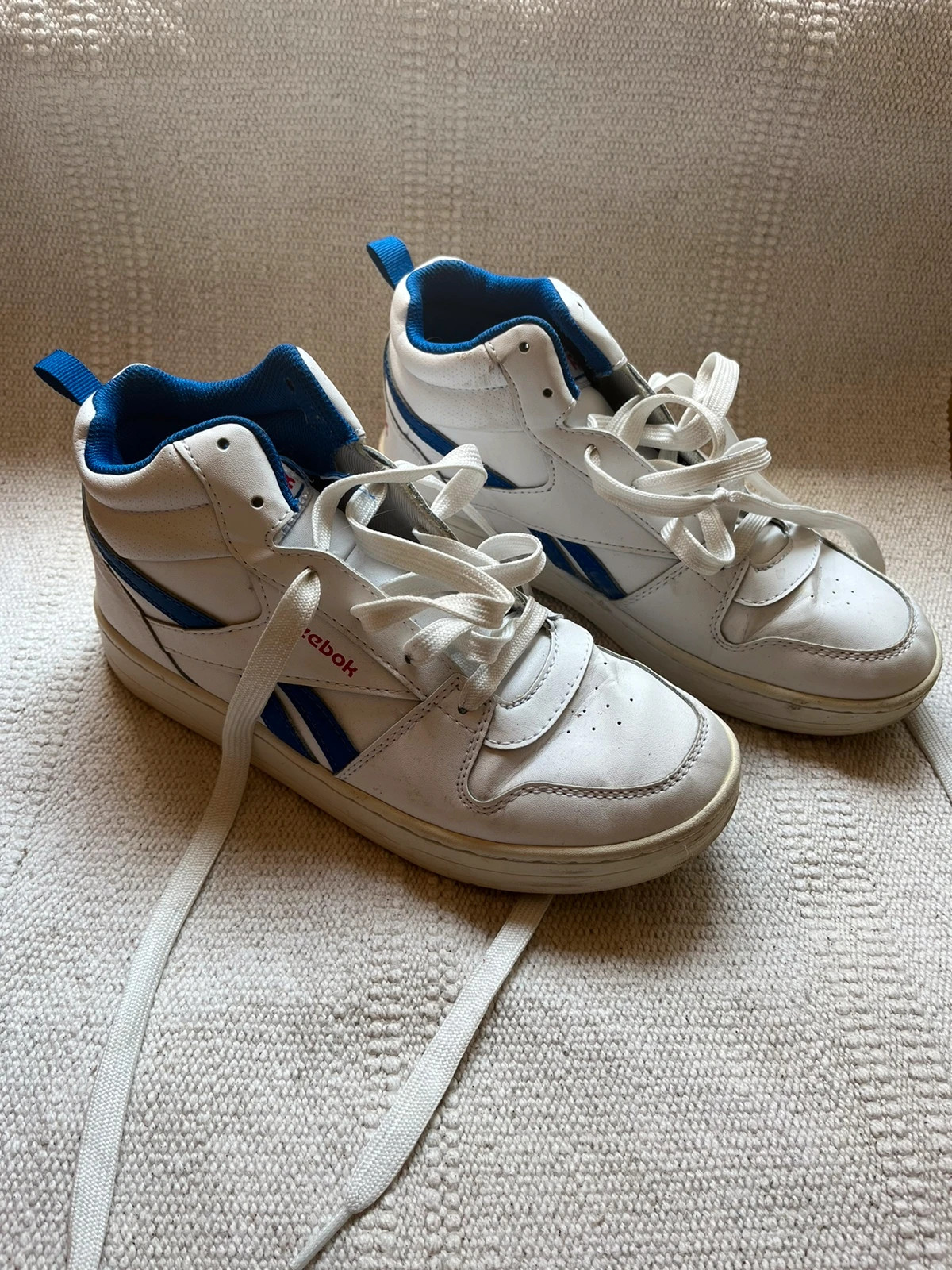 Reebok high tops 80s top mens blue