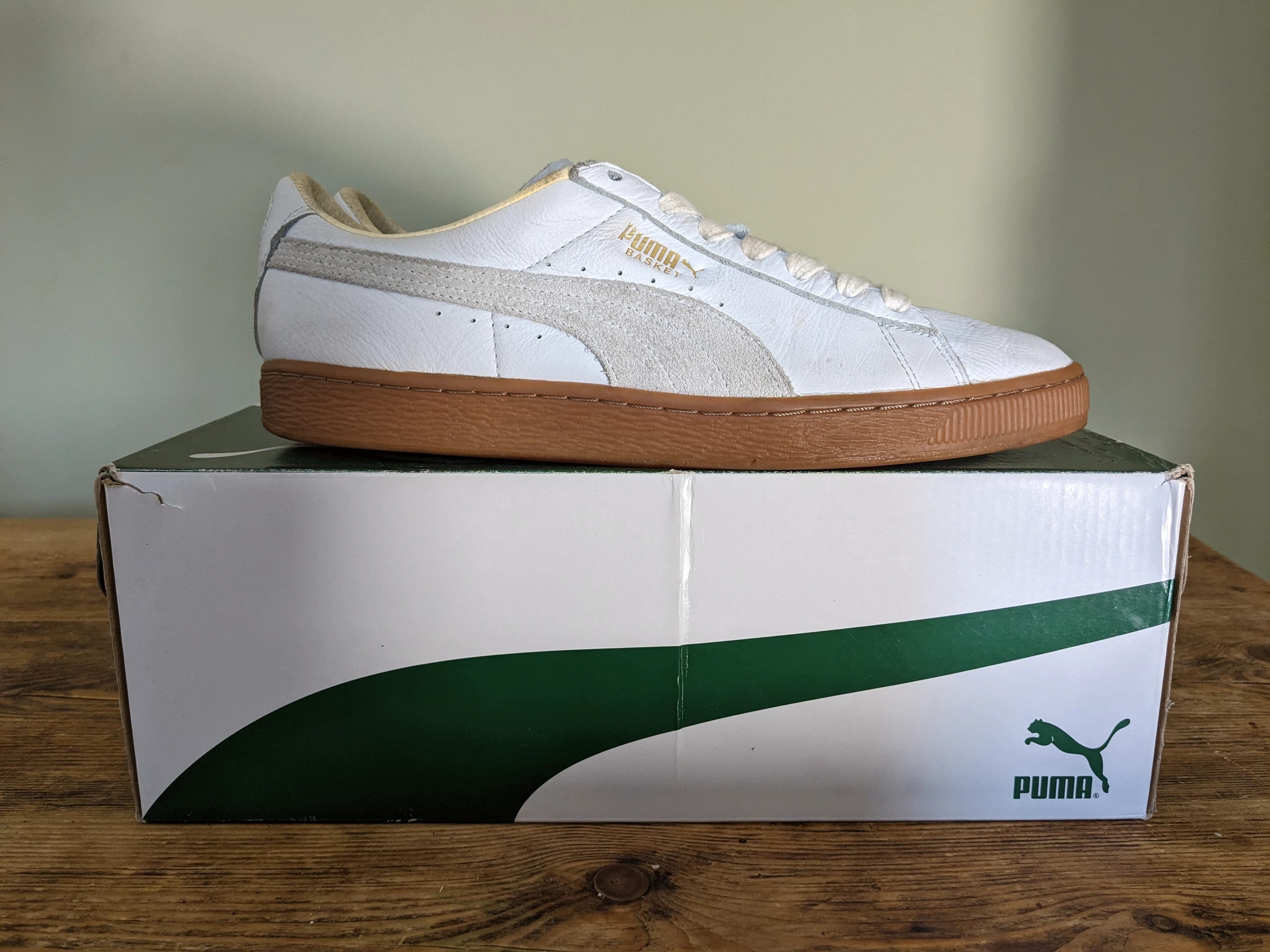 Puma Basket Classic Gum White UK 9 Vinted