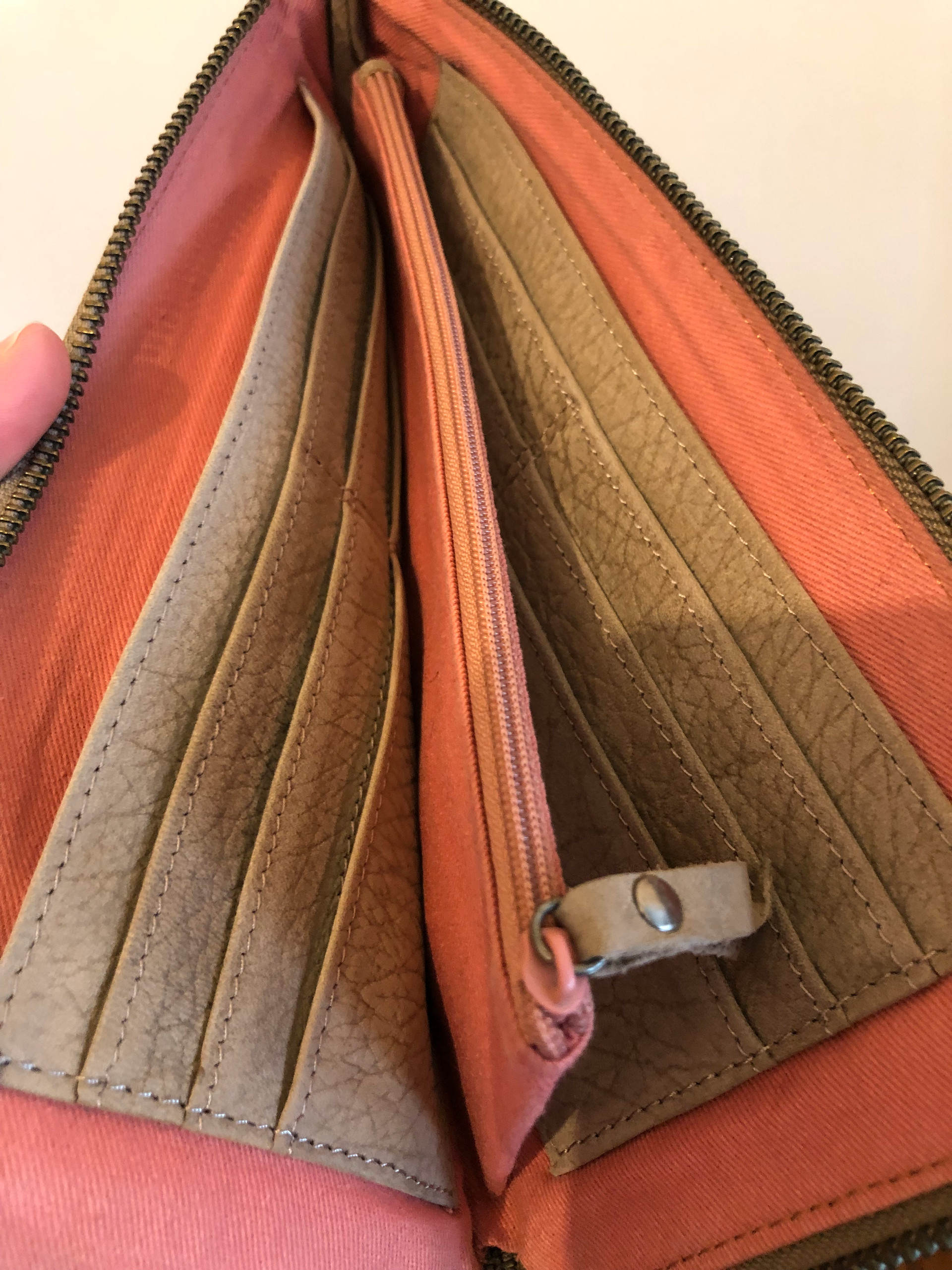 Porte feuille porte chequier Nat Nin cuir beige Vinted