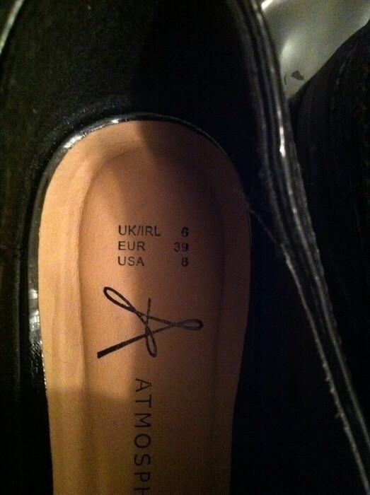 Primark atmosphere schuhe 39 Chelsea flats neu schuhe schwarz lack