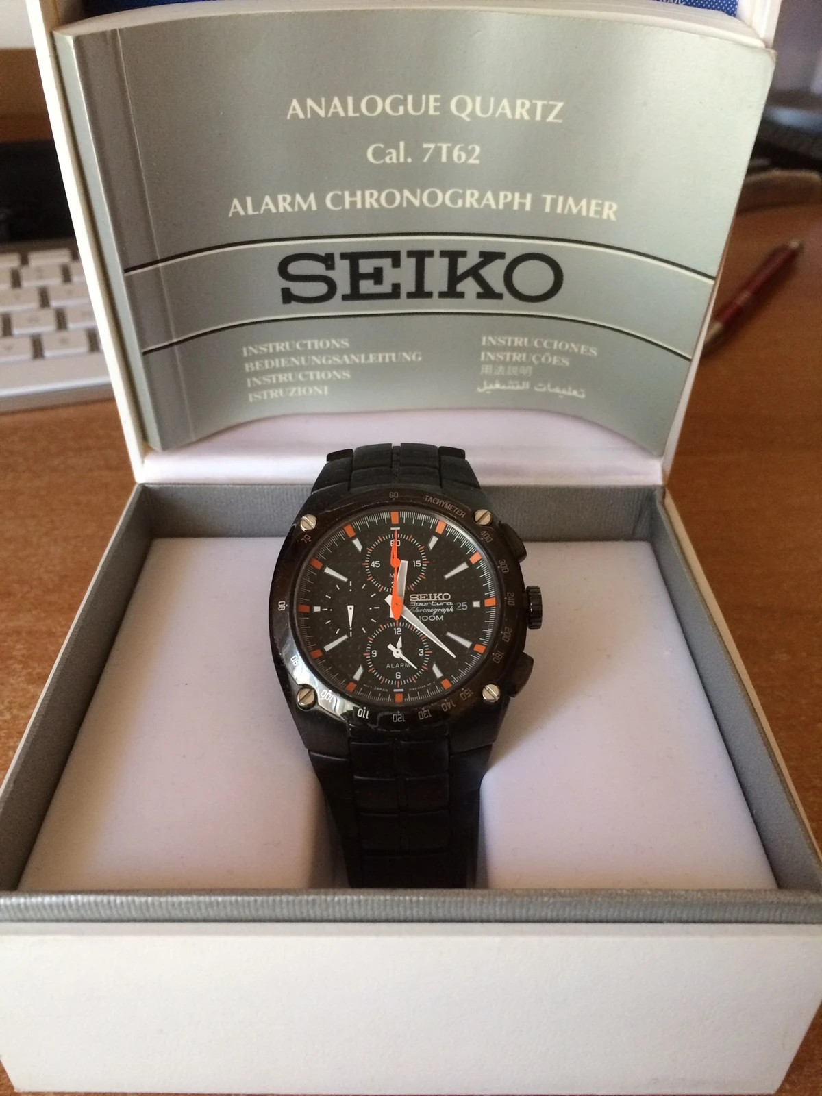 Seiko sportura chronograph 7t62 sale