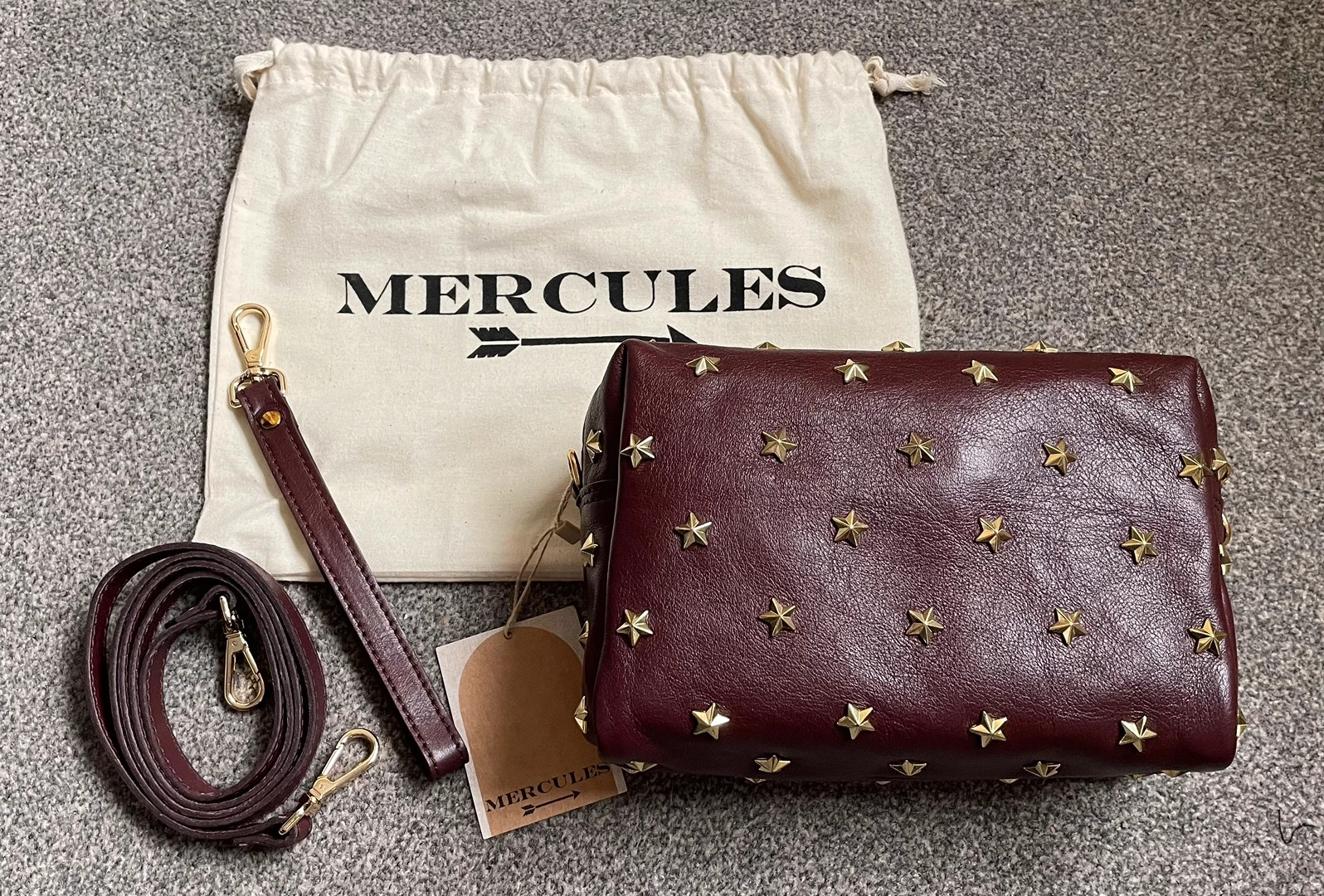 Brand New Mercules bag in Burgundy