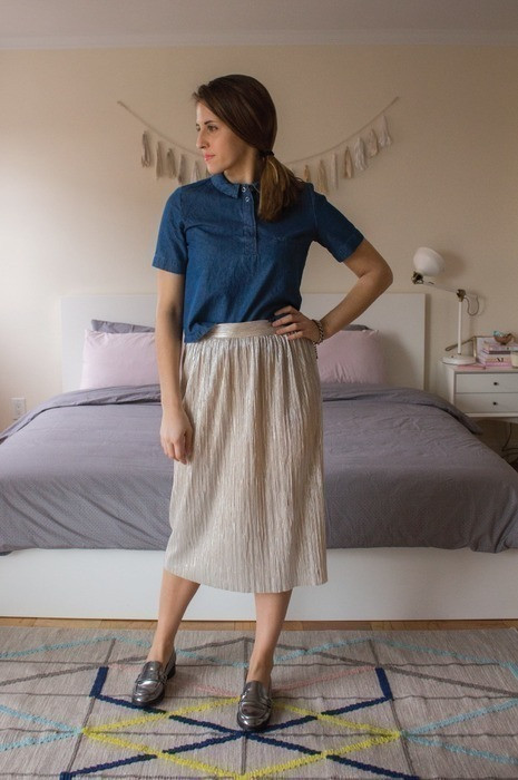 Jupe argentée zara clearance