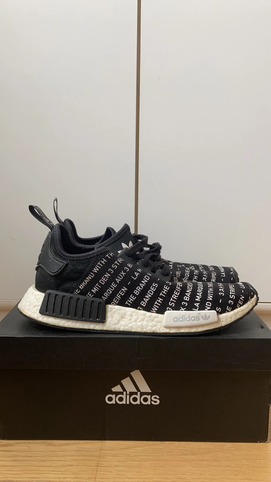 Adidas NMD R1 Brand With The Three Stripes Core Black FTWR White Vinted