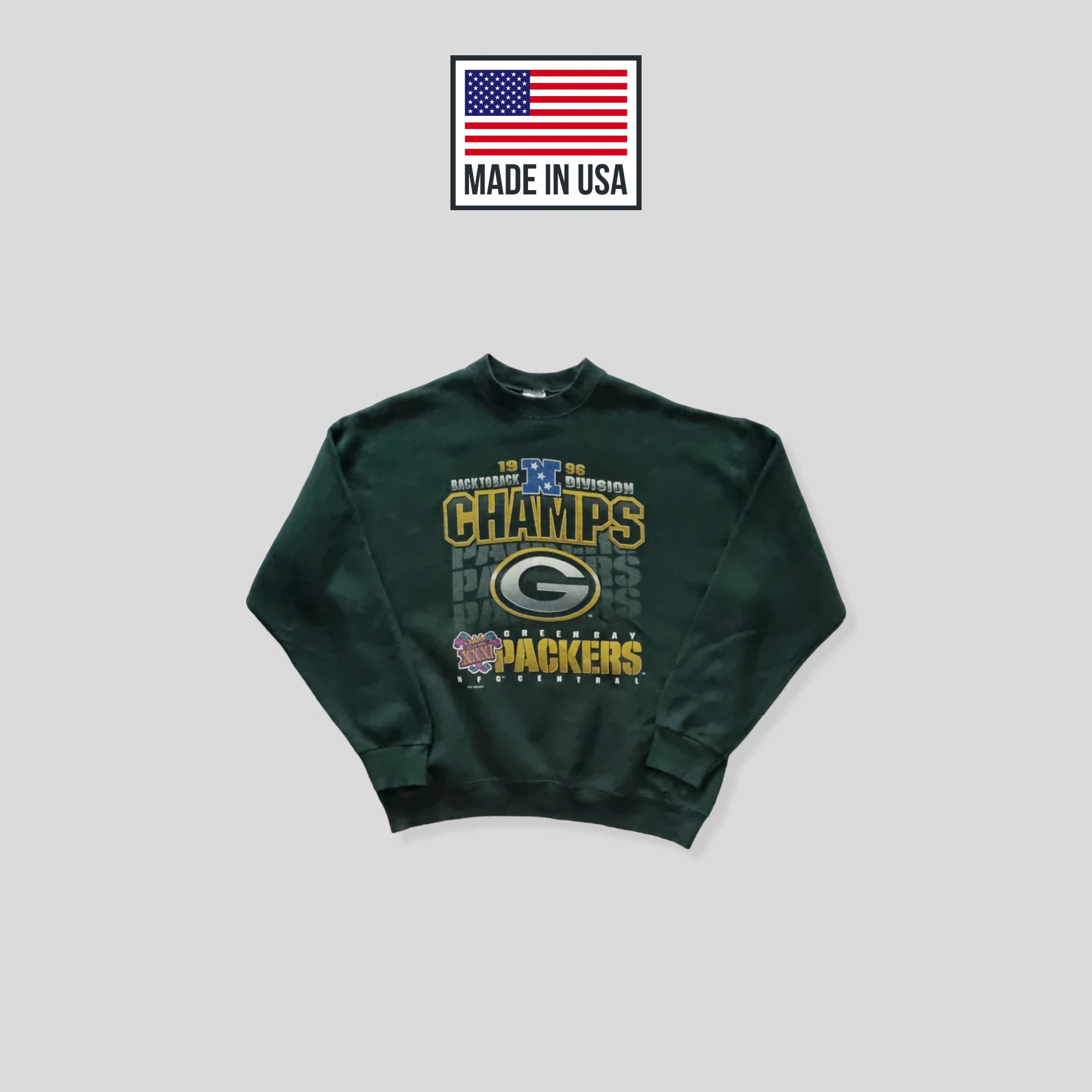 Vintage 90’s Green Bay Packers Crewneck - Size 2X — Cultural Blends.