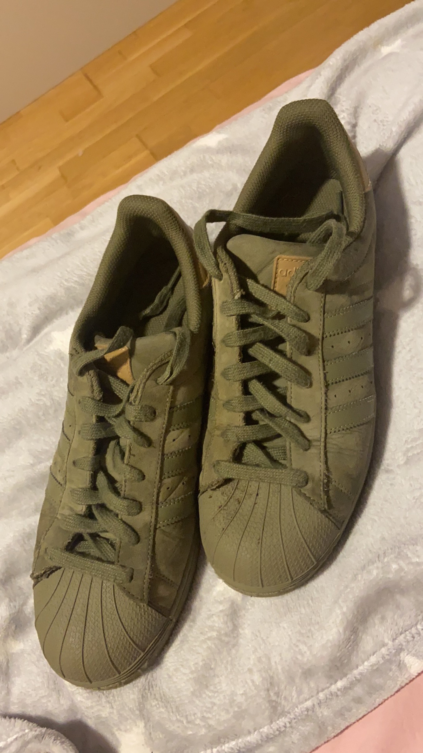 Adidas superstar military green sales
