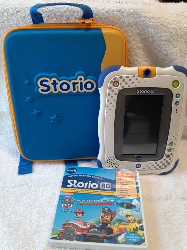 Ensemble tablette enfant Storio 2 bleue Vtech. A partir de 3 ans