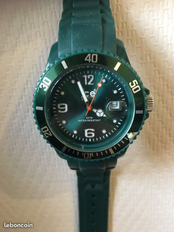 Montre Ice Watch vert fonc silicone Pile changer Vinted