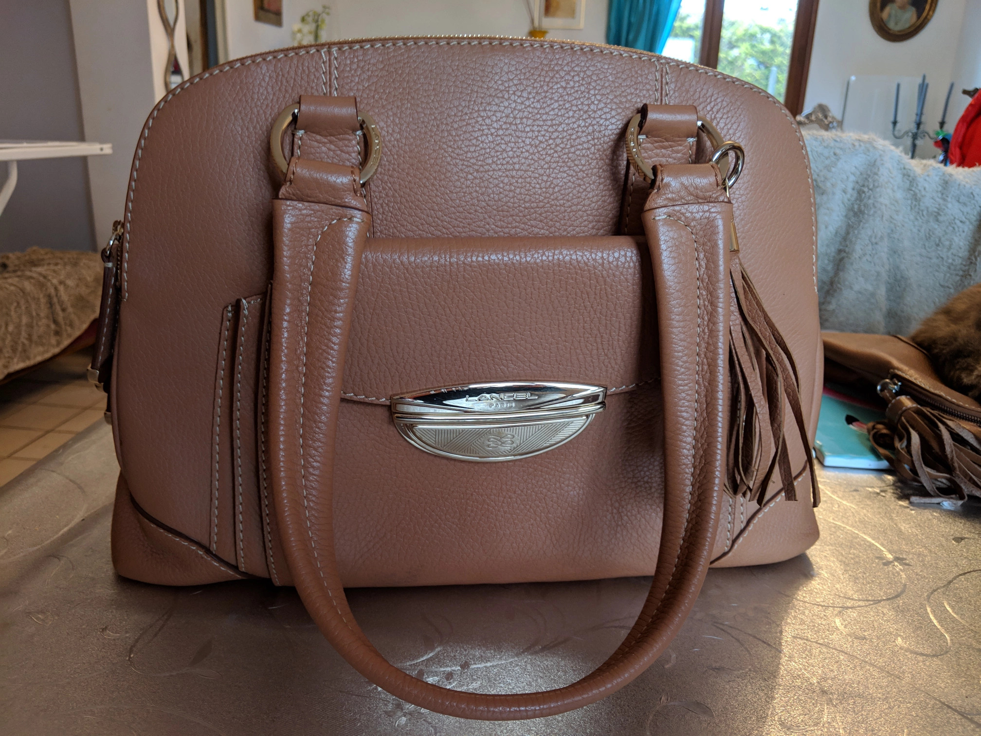 Sac Lancel Adjani camel interieur corail Vinted