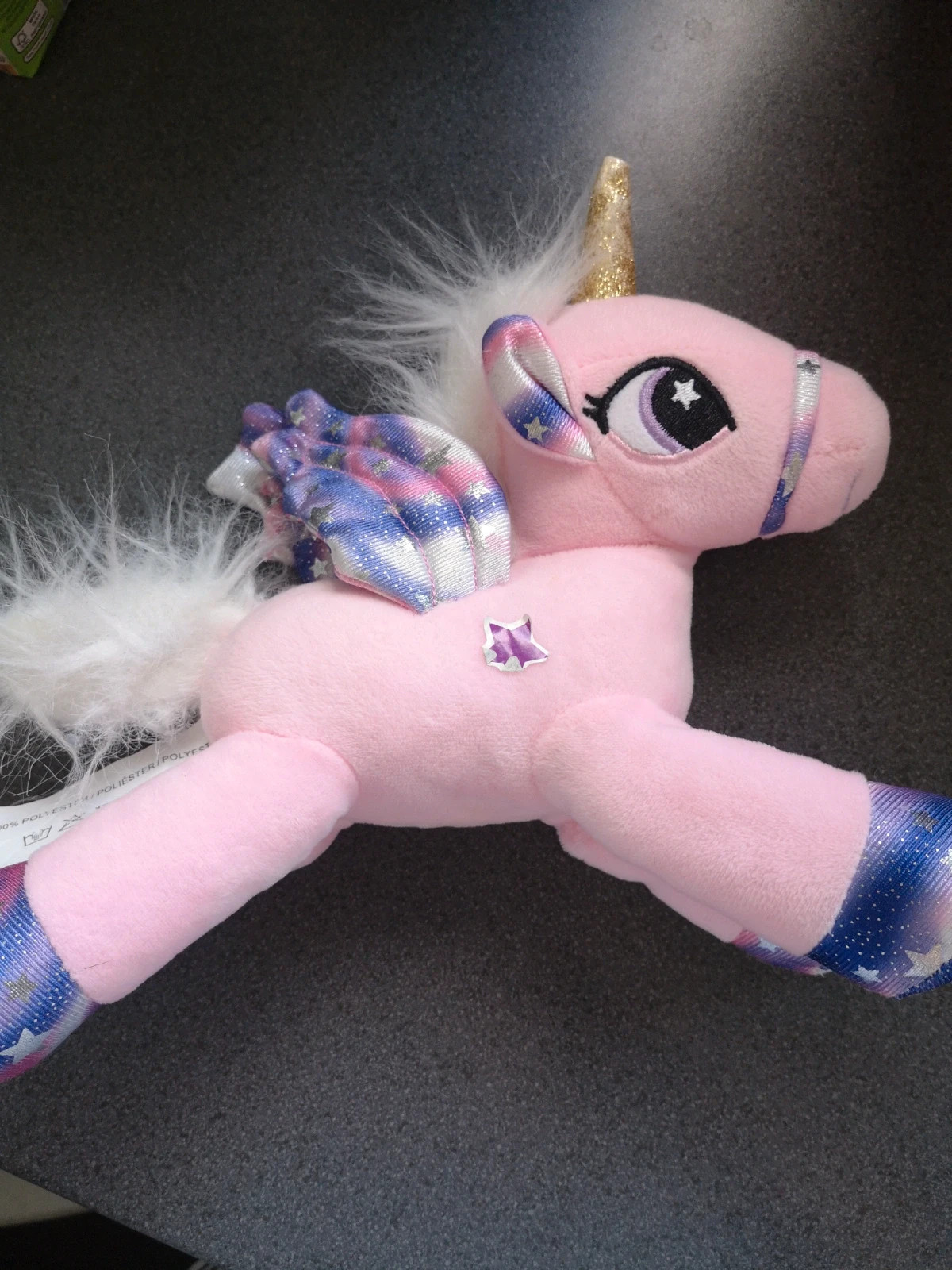 Peluche licorne top géante gifi