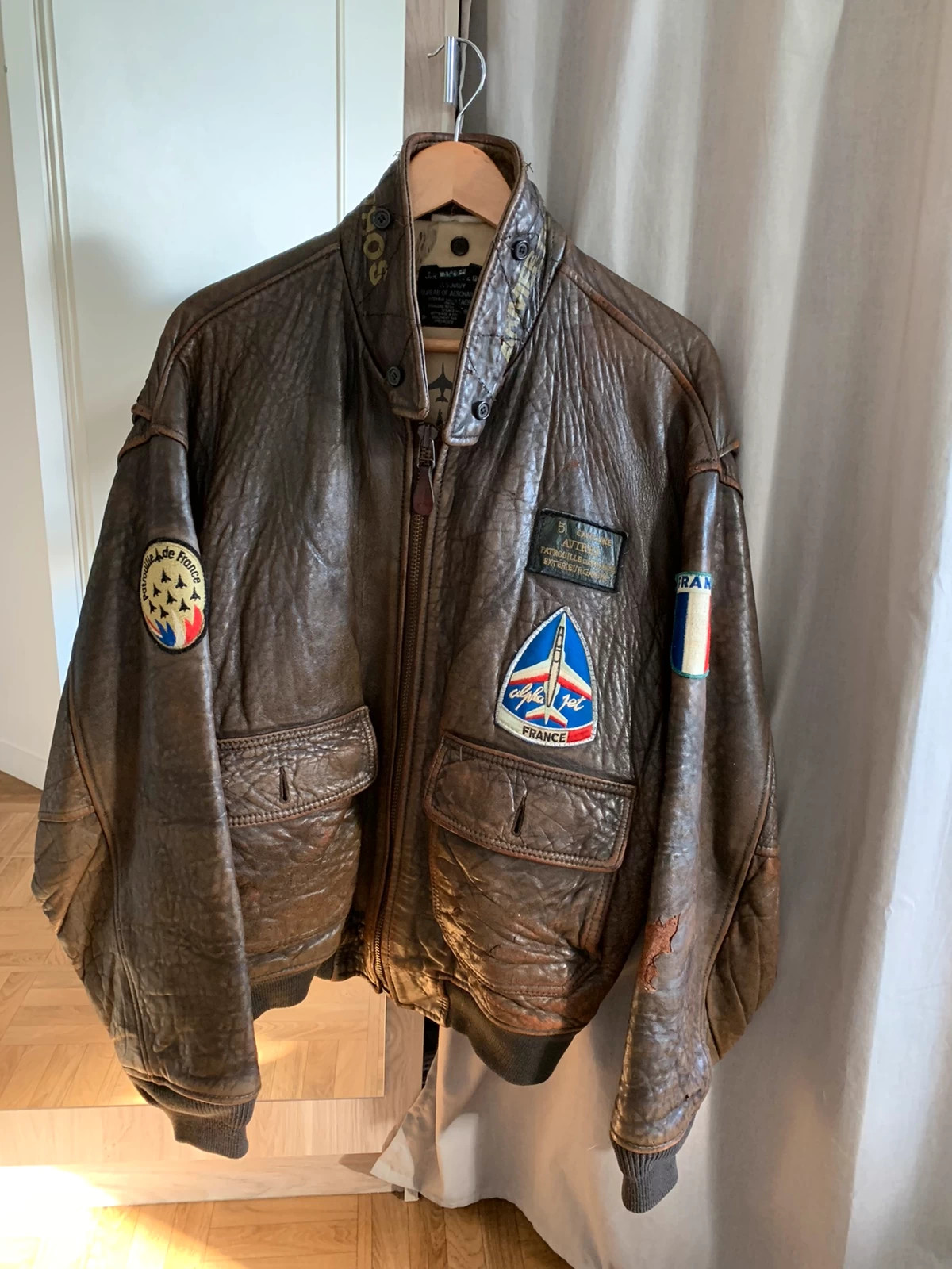 Blouson cuir aviateur cheap patrouille de france