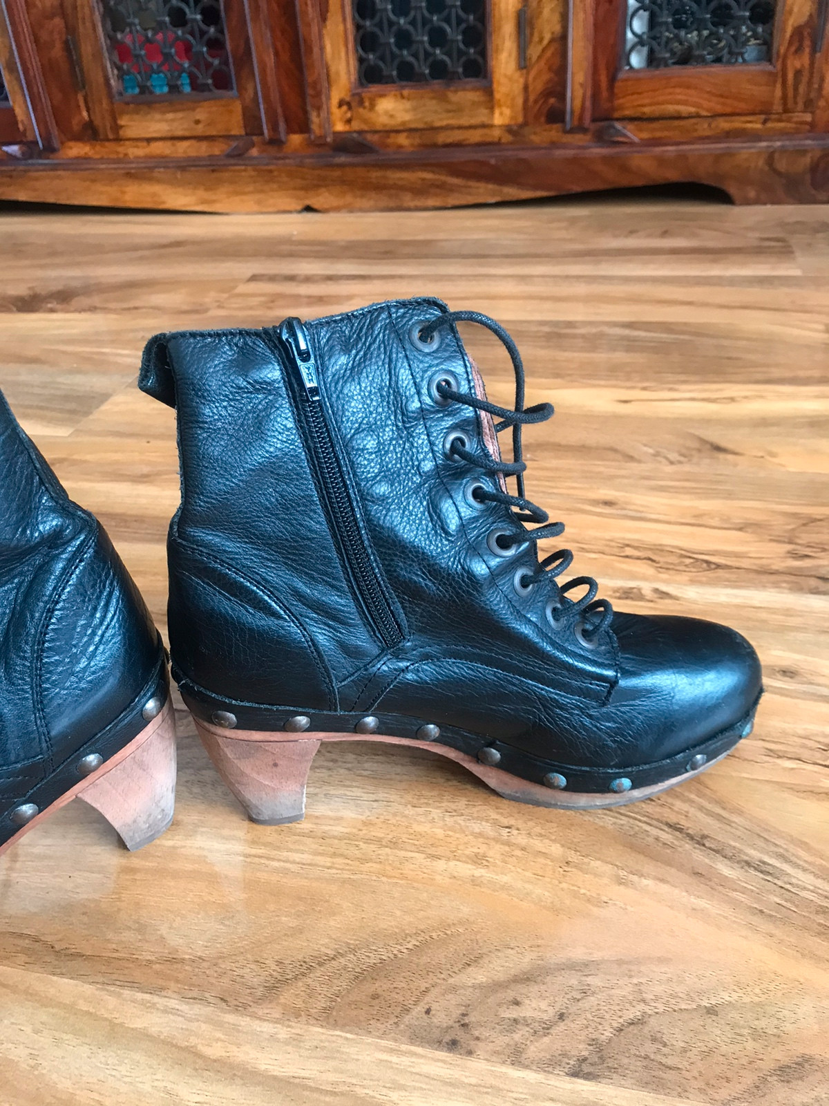 Lace up clog sales boots