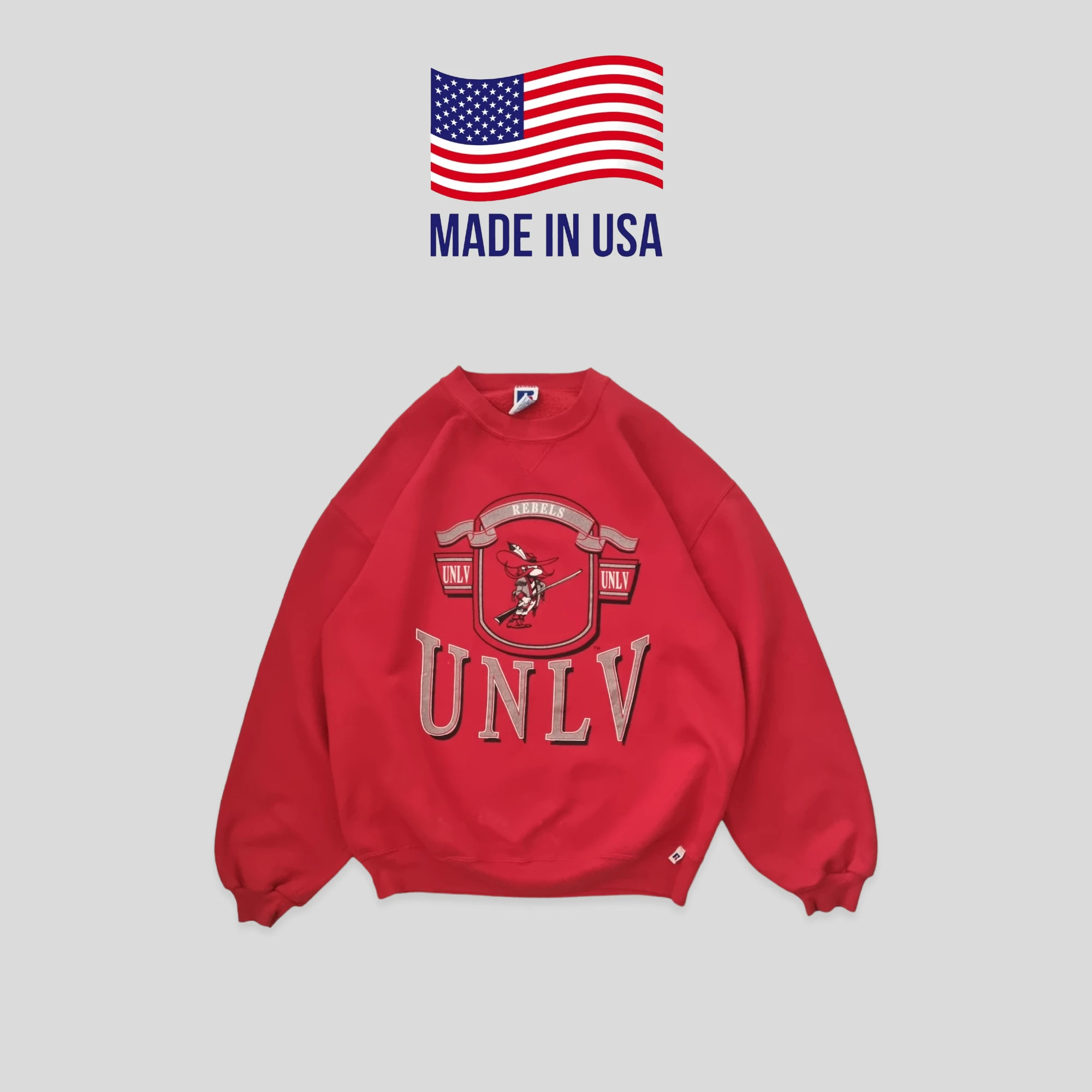 Sweat vintage universitaire 90's UNLV Rebels Made in USA 🇺🇸