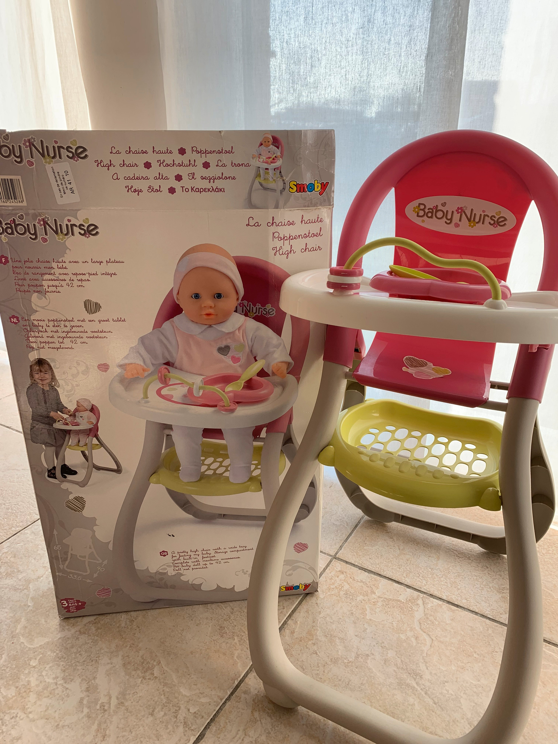 Chaise haute Baby Nurse pour poupon
