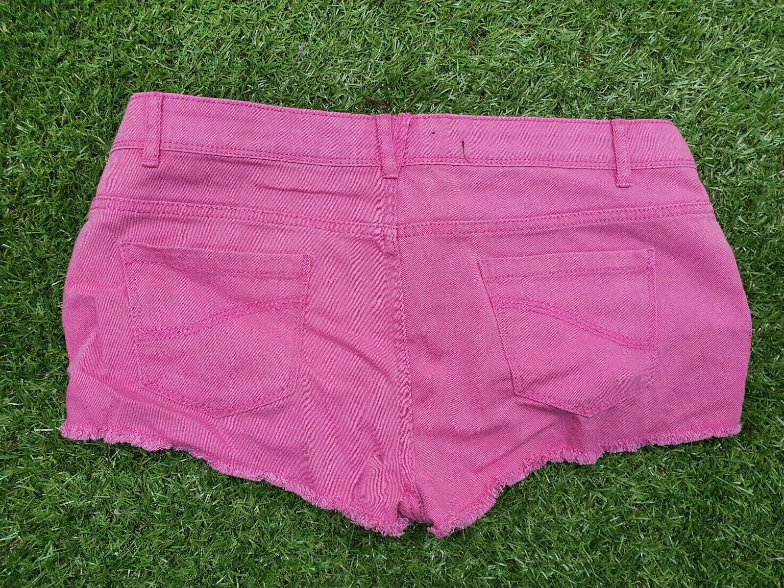 Women s Denim Co Pink fuschia Denim Shorts hot pants UK12 super sexy Vinted