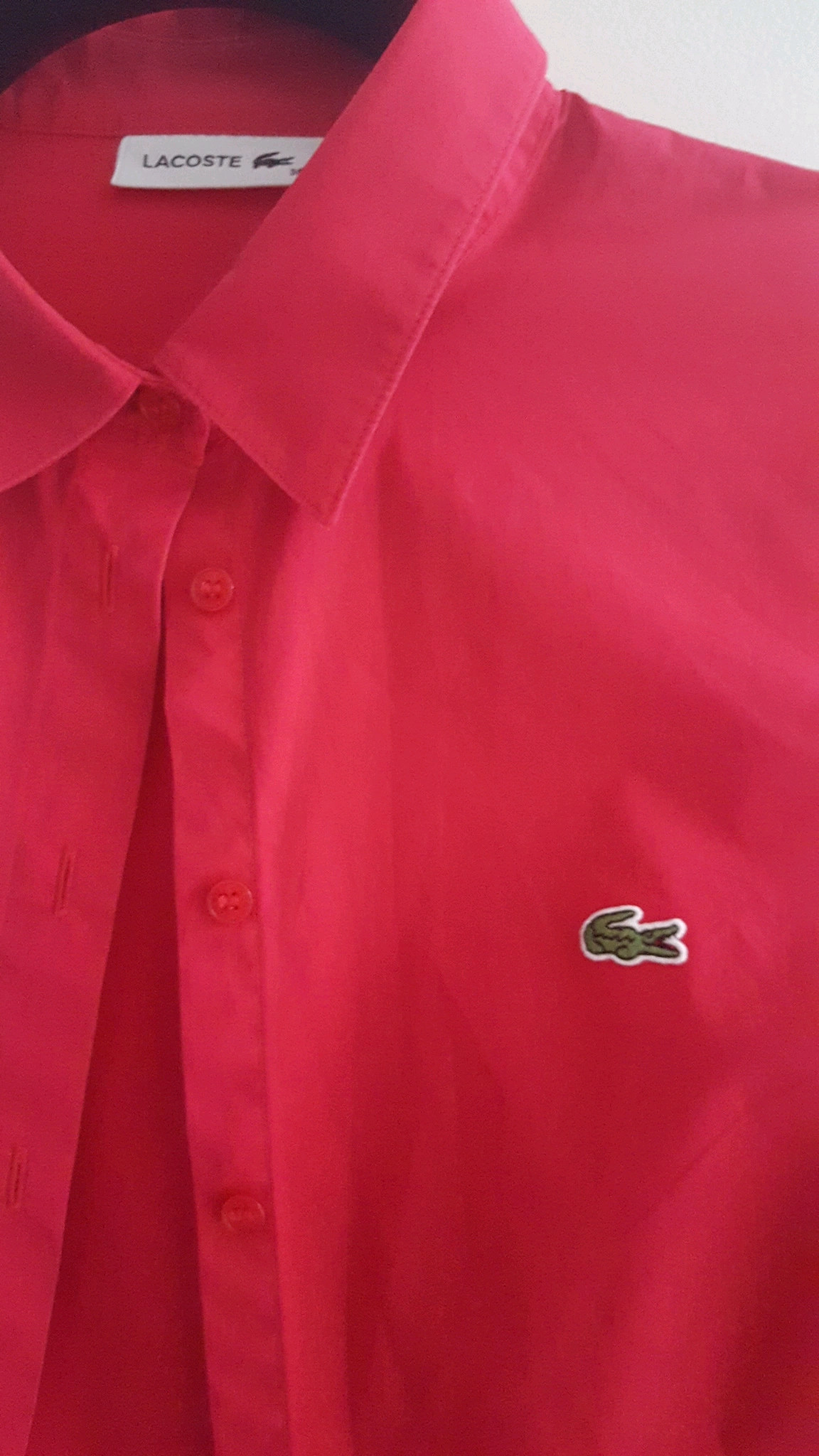 Chemise cheap rouge lacoste