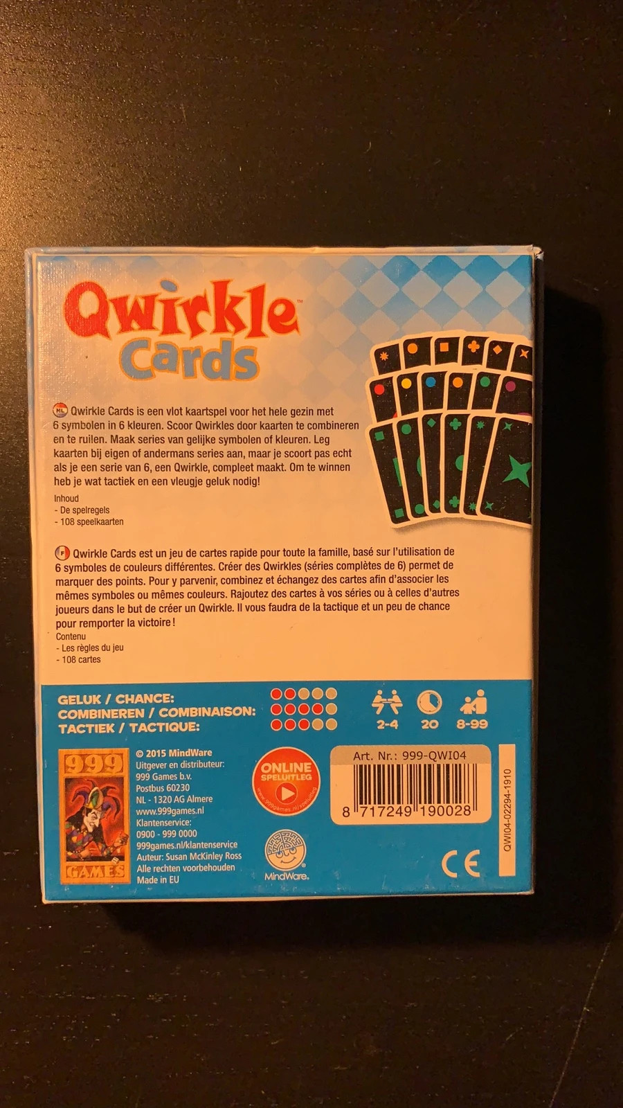 999 Games Qwirkle Board game Tile-based, Jeux