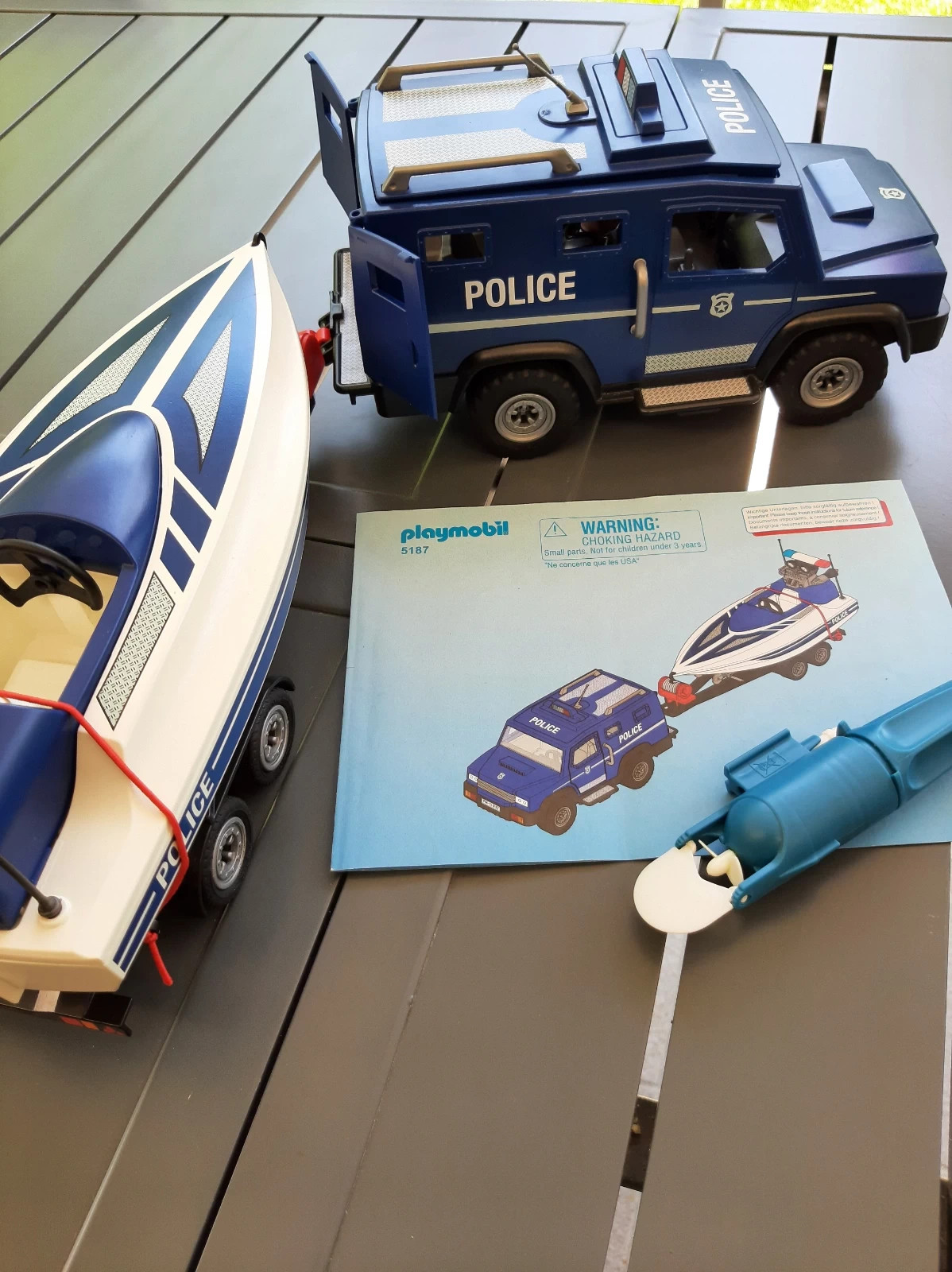 Camion de police avec bateau 5187 Playmobil Vinted